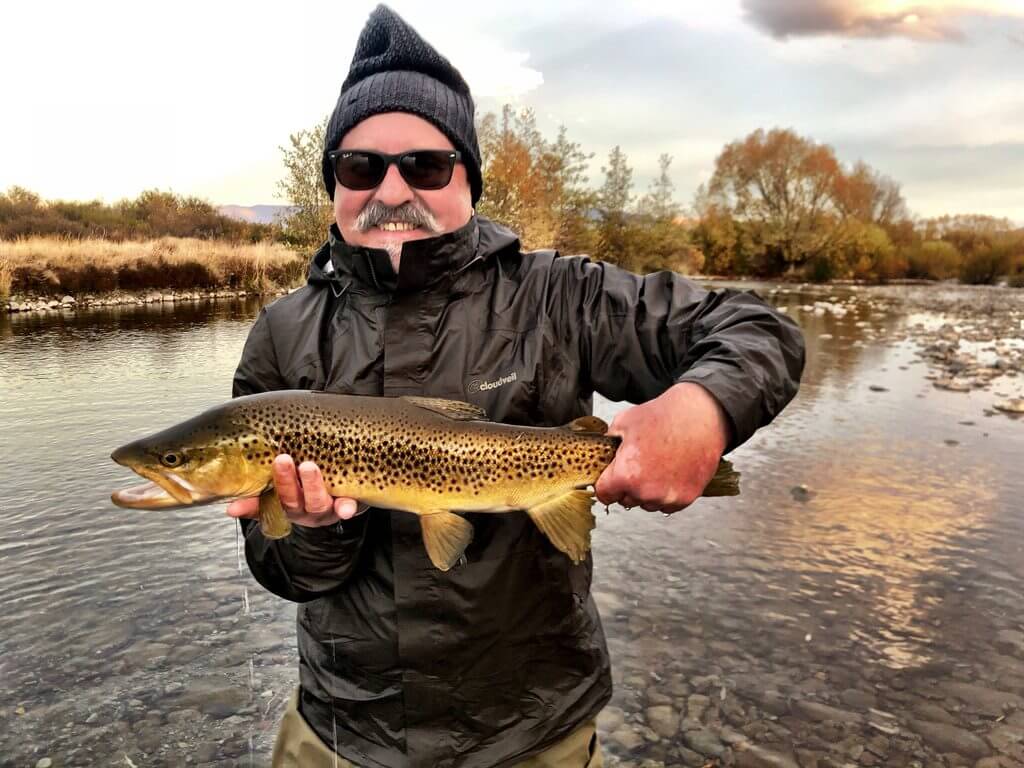 Late in the day brown trout